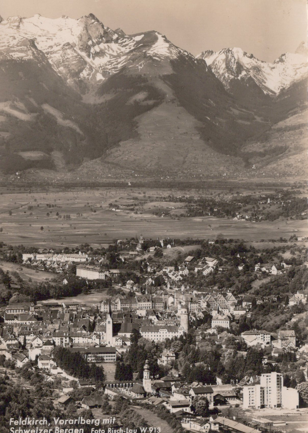 Austria Postcard - Feldkirch, Voralberg Mit Schweizer Bergen SW19044