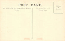 Load image into Gallery viewer, Vintage postcard with printed text and a line for writing addresses, with &#39;Printed in England&#39; at the top right corner.
