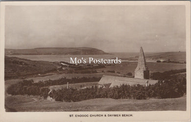 Cornwall Postcard - St Enodoc Church & Daymer Beach   SX206