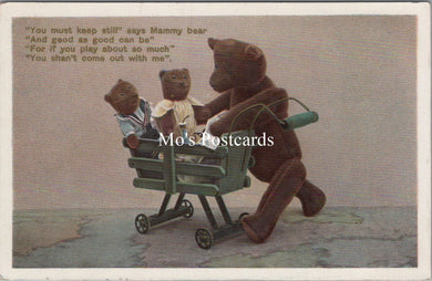 Children's Toys Postcard - Teddy Bears in a Shopping Trolley   SX138