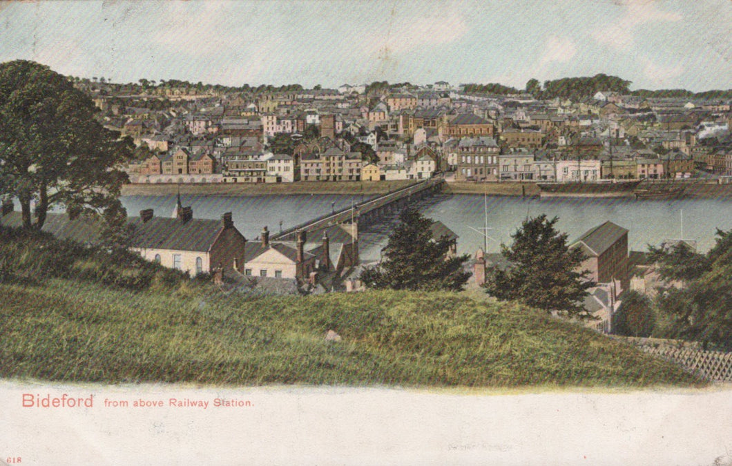 Devon Postcard - Bideford From Above Railway Station  VT621