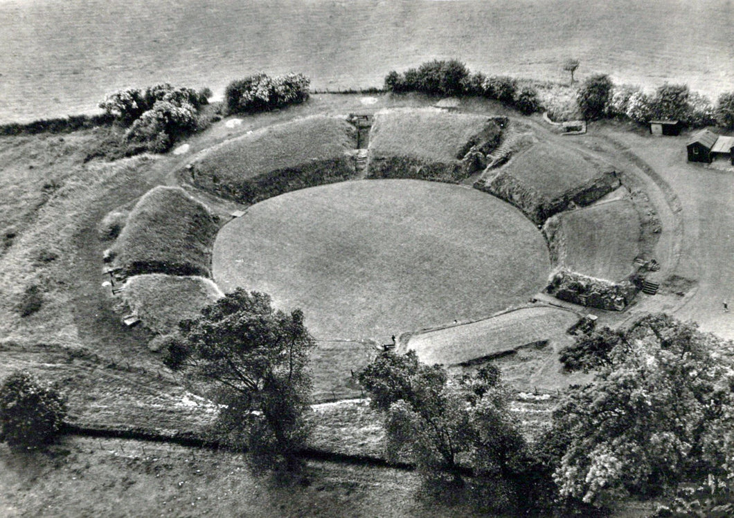 Wales Postcard - Aerial View of Caerleon Roman Amphitheatre  SW18126