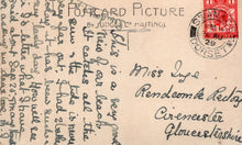 Load image into Gallery viewer, Vintage postcard with handwritten text and a red stamp, featuring the text &#39;Postcard Picture by Judge W. H. Hastings&#39;.
