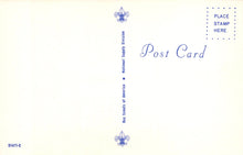 Load image into Gallery viewer, Vintage postcard with Boy Scouts of America logo and text on a white background
