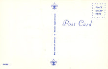 Load image into Gallery viewer, Vintage postcard with Boy Scouts of America logo and text on a light background
