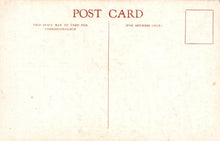 Load image into Gallery viewer, Vintage postcard with text and a rectangular area for writing the address.
