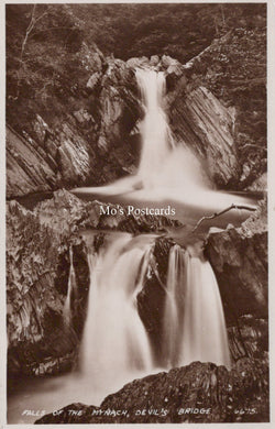 Wales Postcard - Falls of The Mynach, Devil's Bridge SW19205