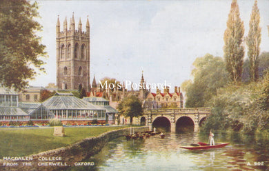 Oxfordshire Postcard - Oxford, Magdalen College From The Cherwell  SW19227