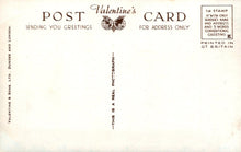 Load image into Gallery viewer, Vintage Valentine&#39;s Day card with text and a stamp design on a white background
