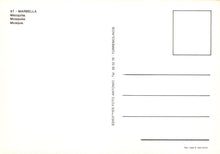 Load image into Gallery viewer, Back of a postcard with text and a small square area for a photo.
