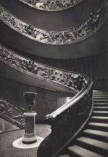 Load image into Gallery viewer, Spiral staircase with decorative balustrade in black and white
