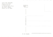 Load image into Gallery viewer, Back of a postcard with text in multiple languages on a white background
