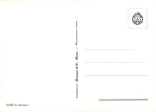 Load image into Gallery viewer, Back of a postcard with text and a logo on a white background
