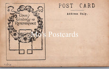 Load image into Gallery viewer, Vintage-style postcard with floral design and text on a brown background
