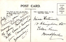 Load image into Gallery viewer, Vintage postcard with handwritten text and address details.
