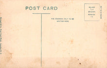 Load image into Gallery viewer, Vintage postcard with text and stamps on a beige background
