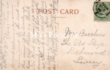 Load image into Gallery viewer, Vintage postcard with handwritten text and a stamp, featuring the brand &#39;Mo&#39;s Postcards&#39;.

