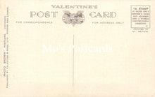 Load image into Gallery viewer, Vintage Valentine&#39;s Day postcard with text and a logo on a beige background
