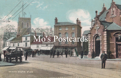 Lincolnshire Postcard - Grimsby Market Place   SW18676