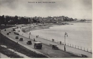 Wales Postcard - Rhos-On-Sea Parade and Bay  SW18811