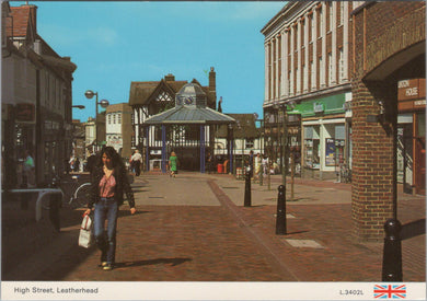 Surrey Postcard - High Street, Leatherhead   SW16871