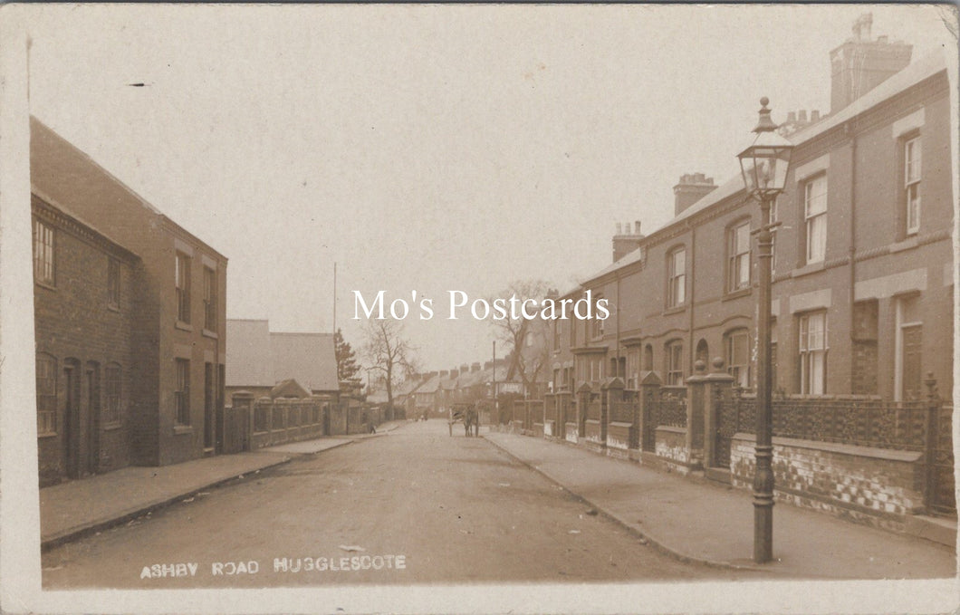 Leicestershire Postcard - Ashby Road, Hugglescote Village  BH2129