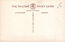 Load image into Gallery viewer, Vintage postcard with &#39;The Milton&#39; branding and text on a beige background
