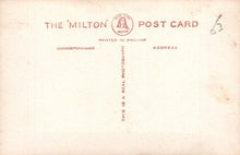 Load image into Gallery viewer, Vintage postcard with &#39;The Milton&#39; branding and text on a beige background
