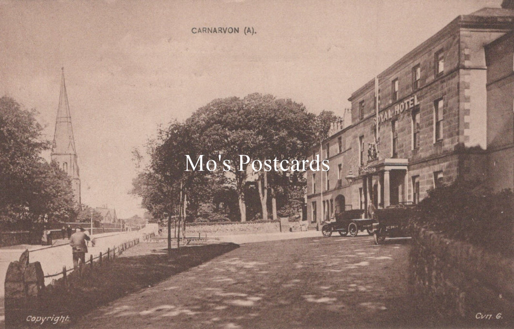Wales Postcard - The Royal Hotel, Carnarvon  SW18545