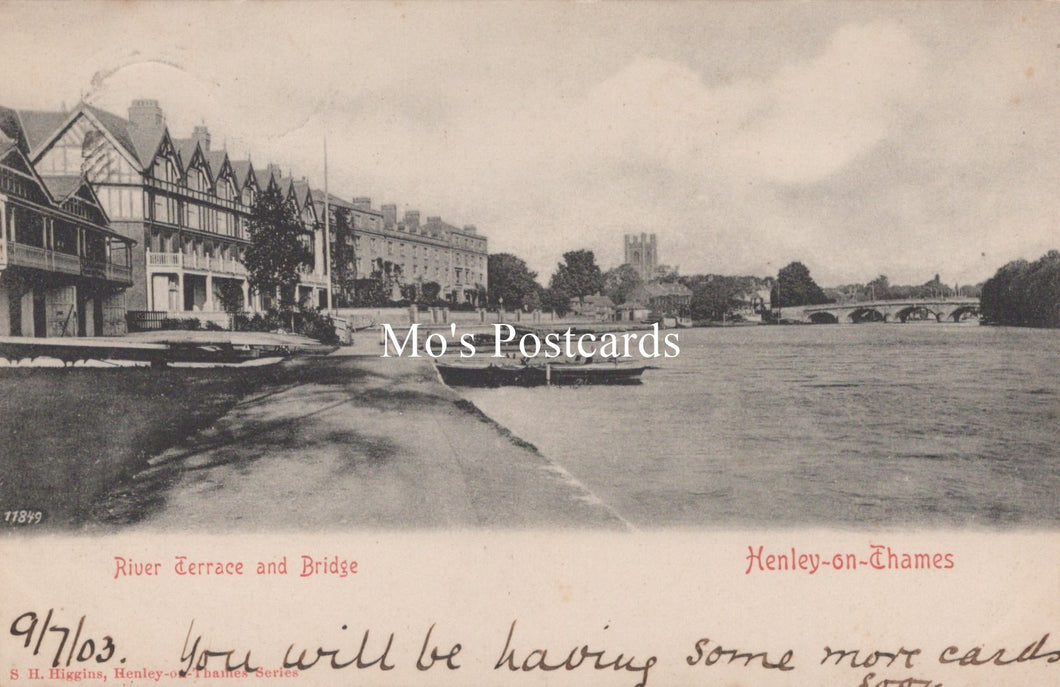 Oxfordshire Postcard - River Terrace and Bridge, Henley-on-Thames  SW19087