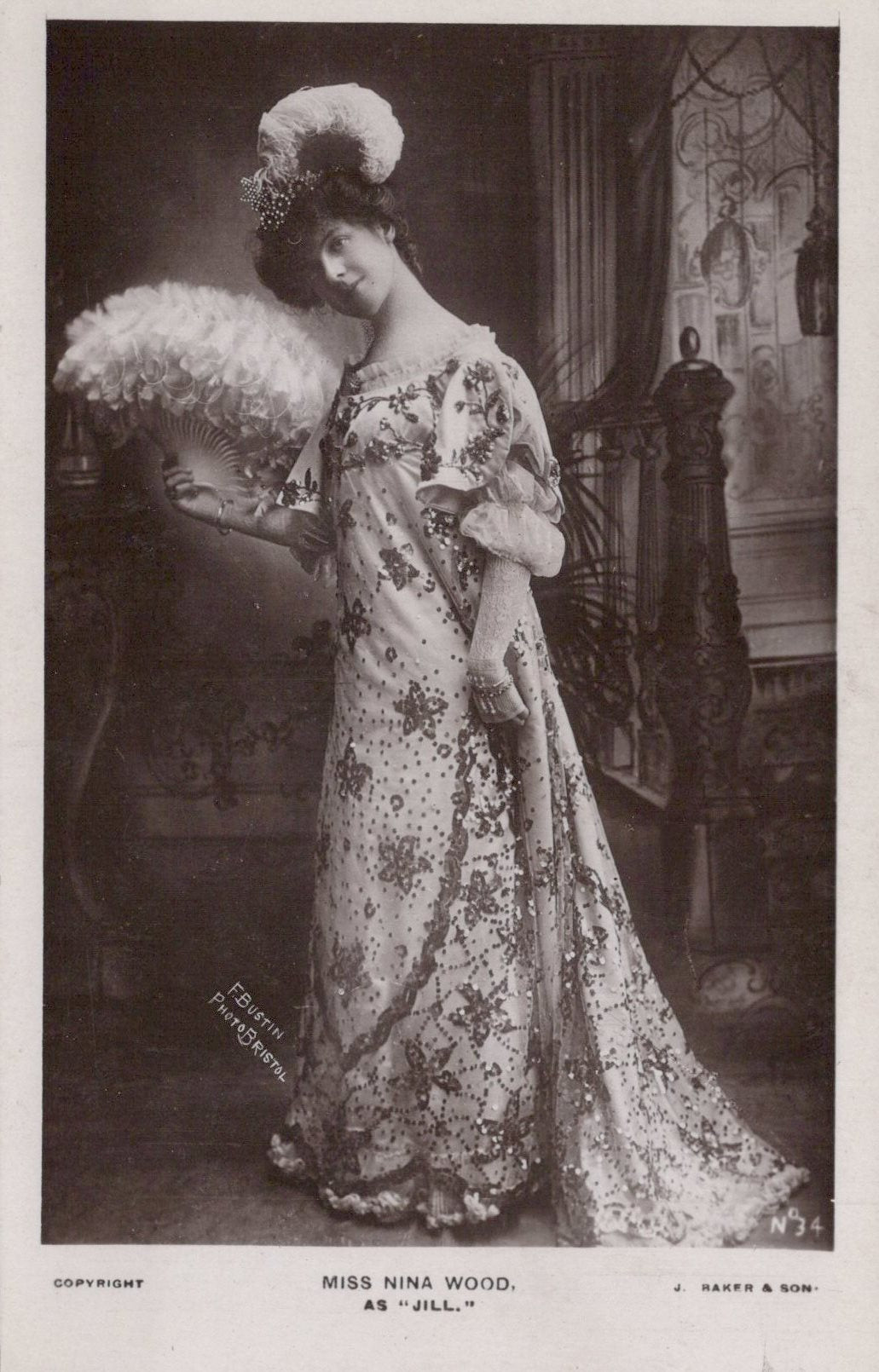 Theatrical Postcard - Actress Miss Nina Wood as 