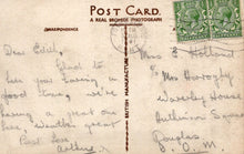 Load image into Gallery viewer, Vintage postcard with handwritten text and postage stamps
