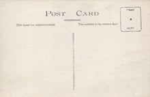 Load image into Gallery viewer, Vintage postcard with text and a stamp area on a beige background
