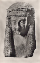 Load image into Gallery viewer, Statue head with intricate detailing on a plain background
