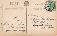 Load image into Gallery viewer, Vintage postcard with text and postage stamp
