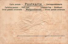 Load image into Gallery viewer, Vintage postcard with multiple language text on the back
