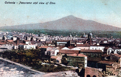Italy Postcard - Catania, Panorama and View of Etna  SW18174