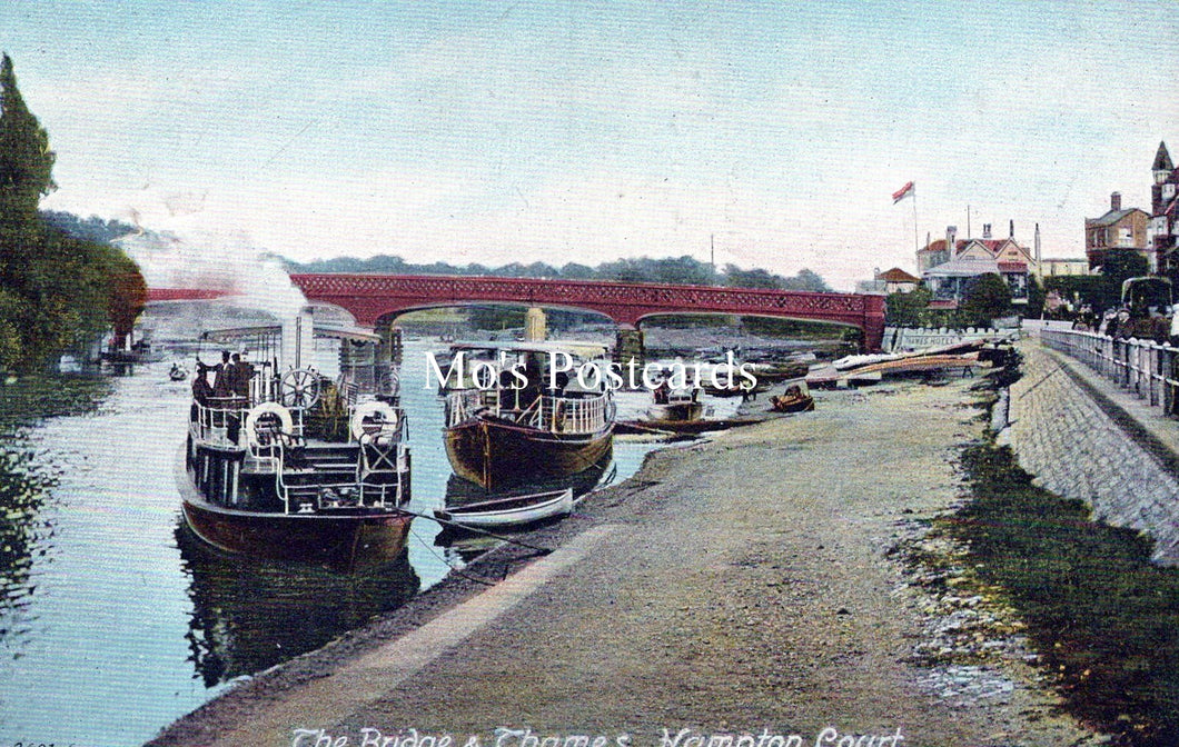 Middlesex Postcard - The Bridge and Thames, Hampton Court  SW18190