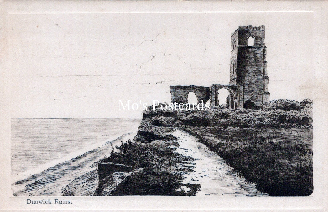 Suffolk Postcard - Dunwick Ruins, Dunwich Ruins  SW18205