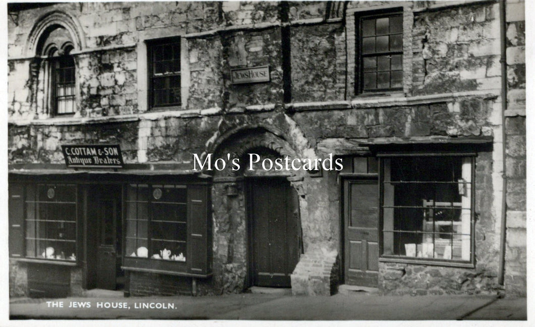 Lincolnshire Postcard - The Jews House, Lincoln   SW18220