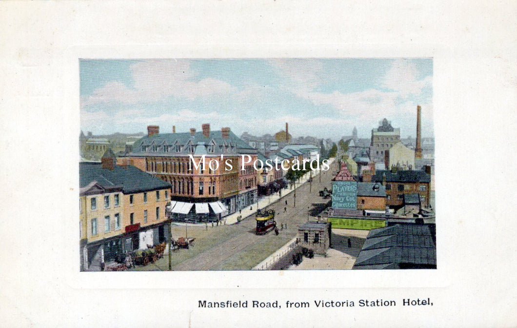 Nottinghamshire Postcard - Mansfield Road, From Victoria Station Hotel SW18229