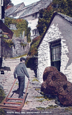 Devon Postcard - Clovelly, North Hill and Backstairs  SW18246

