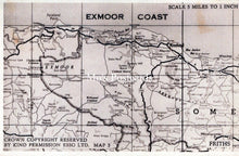 Load image into Gallery viewer, Maps Postcard - Map Showing Devon, Somerset and Exmoor Coast  SW18267
