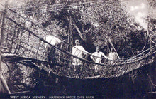 Load image into Gallery viewer, Africa Postcard - West Africa Scenery, Hammock Bridge Over River  SW18430
