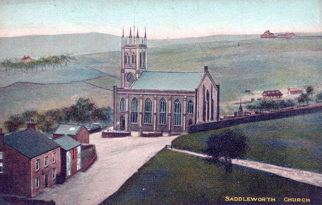 Lancashire Postcard - Saddleworth Church   SW18449