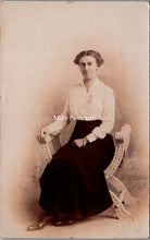 Load image into Gallery viewer, Ancestors Postcard - Lady Sat on an Ornate Chair, Maldon Photo SW16952
