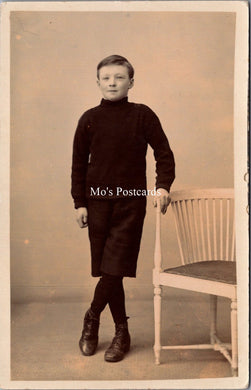 Ancestors Postcard - Young Boy Wearing Shorts and Sweater   SW16848