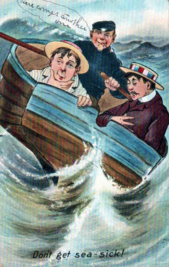 Comic Postcard - Rough Sea, Don't Get Sea Sick  SW18397