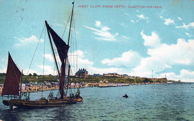 Essex Postcard - Clacton-on-Sea, West Cliff From Jetty  SW18495