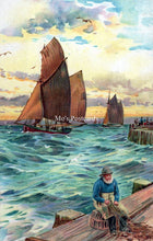 Load image into Gallery viewer, Occupations Postcard - Fisherman and Fishing Boats  SW18512
